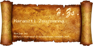 Haraszti Zsuzsanna névjegykártya